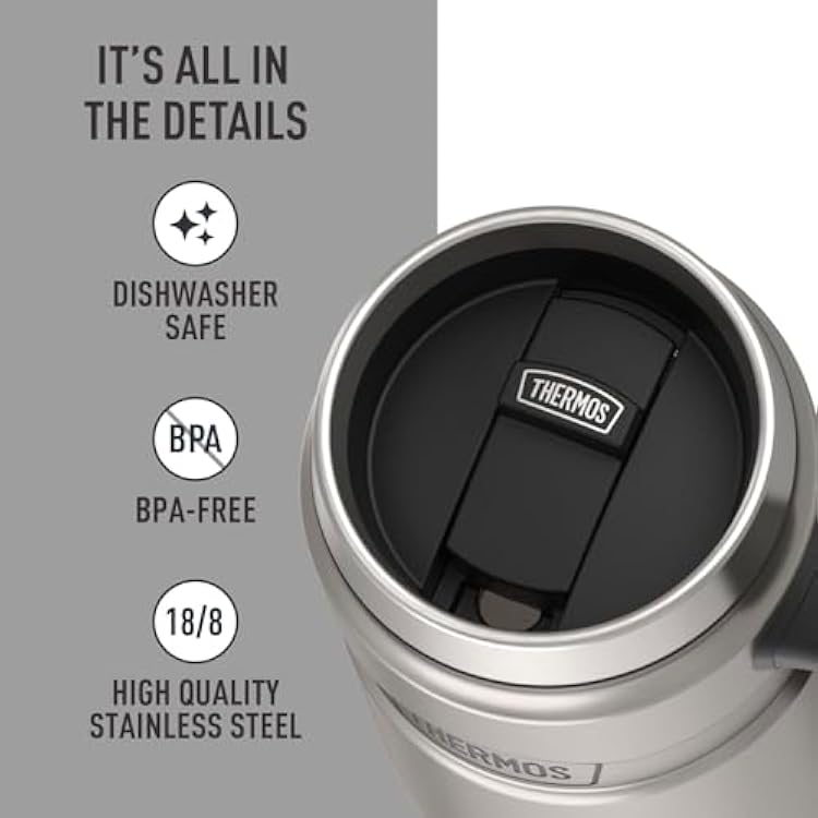 Thermos Stainless King 16 Ounce Coffee Desk Mug, Matte Steel