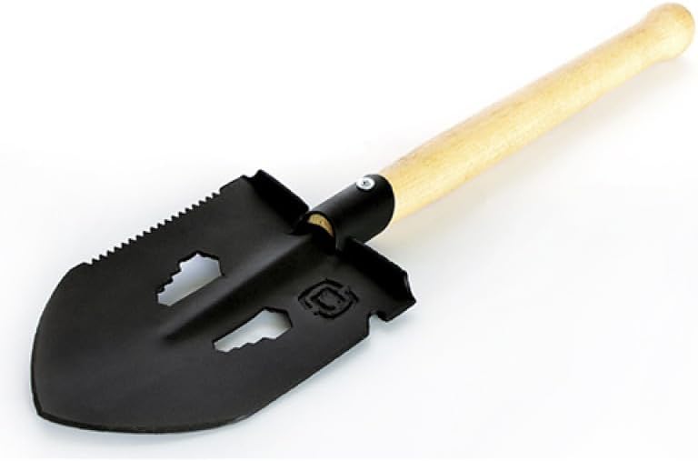 Tactical Shovel 20.5’’ - Heavy Duty Military Grade Survival Shovel with 2 mm Thick Steel Blade & Hardwood Handle, Camping Spade for Survival, Hunting, Fieldwork & Outdoor Use