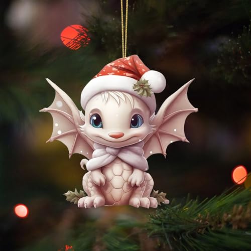 1pc Weihnachten Kreative Acryl Nette Baby Drachen Hängen Dekorationen Weihnachten Dekorationen Handwerk Hängen Dekorationen Orchideen Hängetöpfe – Bild 3