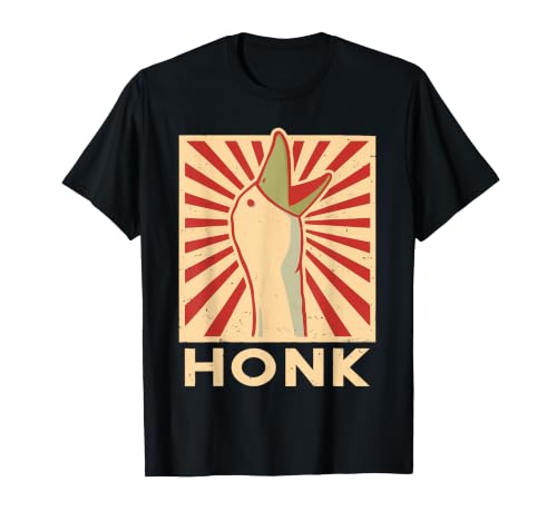 Design graphique rétro vintage avec motif main d'oie Honk T-Shirt