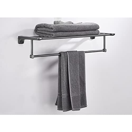 Estante de pared multifuncional de 80cm con fijación sin taladros para baño e inodoro 3