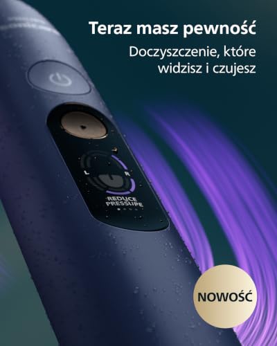 Philips Sonicare: szczoteczka elektryczna nowej generacji DiamondClean 8500 – z funkcją Smart Pressure Feedback, 18 ustawień, kolor: Dark Blue, model HX8515/13