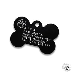 Raftsman Hundemarke mit Gravur in Knochenform