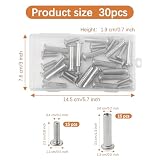 30 sztuk łączników mebli, śruby tulejowe M4 x 32-42 mm, śruby meblowe, łączniki do szafek, do mebli, szafek, desek drewnianych