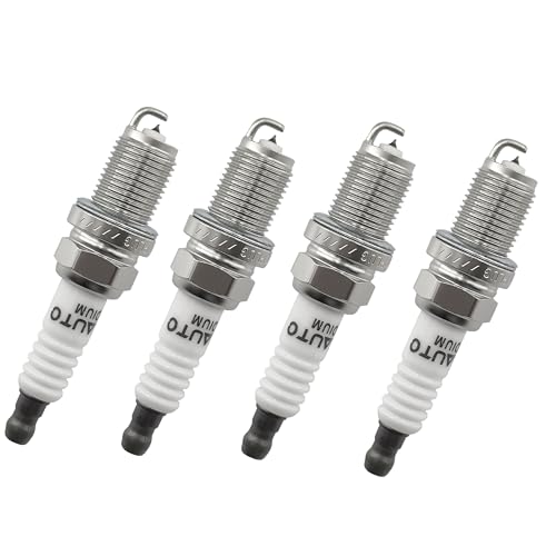 PEIUOK Spark Plug Set 4 PCS Sparkplug Iridium Compatible with Toyota Corolla CITROËN C2 C3 Fiat Ford Escort Fiesta Honda Hyundai Kia Land Rover Peugeot VOLVO Mazda Nissan Renault Seat 01020002QT