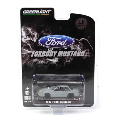 Truck 1/64 1993 Ford Mustang Gray Drag Car, LP Diecast Exclusive 51522-A