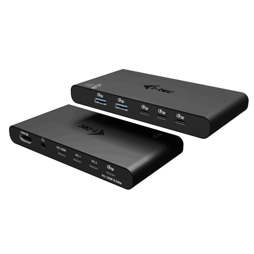 i-tec KVM Station d'accueil HDMI pour 2 hôtes avec Power Delivery 2 x 100 W