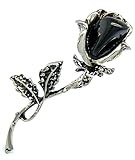 onyx brosche  Damen schwarz Onyx Steine, roh, natürlich Brosche/Pin-tolle Geschenkidee