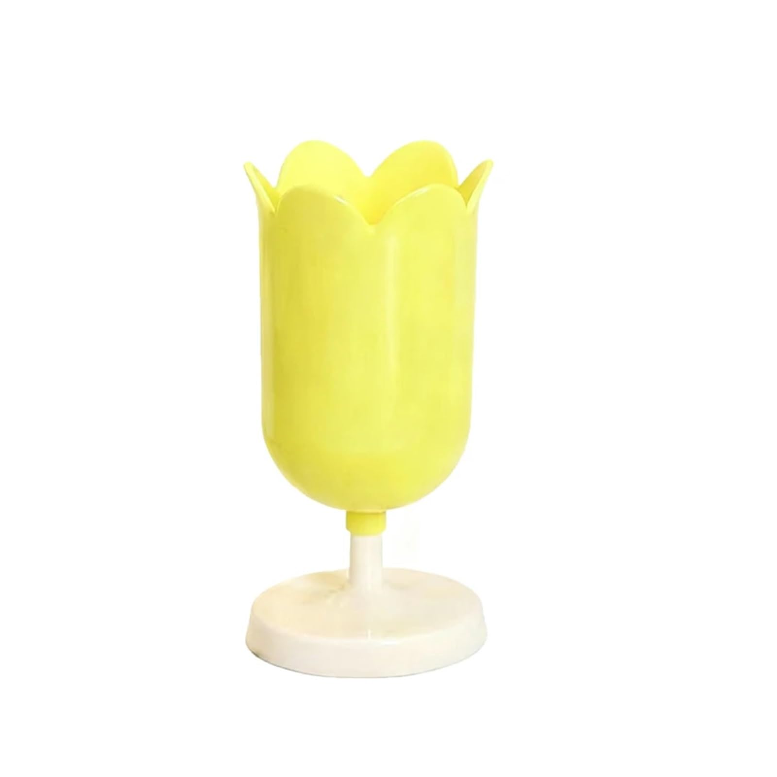 XUCZHAI 1pc Flower Pen Holder, Round Desktop Arrangement, Storage Decor(Yellow 1pcs)