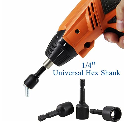 Goswift 14Pcs Magnetic Power Nuts Driver Set For Impact Drill, Chrome Vanadium Steel, Sae And Metric, 1/4" Hex Head Drill Bit Set Screwdriver Socket Set #TOP5