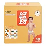Hello Bello Premium Diapers Size 5, Main Squeeze & Zesties for The Resties Designs, 48ct Club Box