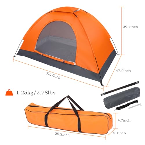Carpa Camping Dome 1 Persona Impermeable y Resistente al Viento miniatura 3