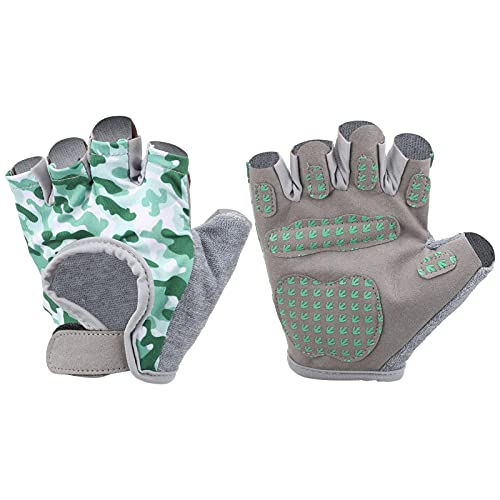 Luvas de Bicicleta para Crianças, Firmes e Duráveis, Luvas de Ciclismo Com Meio Dedo para Crianças,