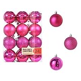 TianWlio Christbaumschmuck Ornaments Ball 24PC Weihnachtsschmuck Weihnachtskugeln Home Decor Schwarze Drahtkörbe