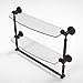 Allied Brass WP-34TB/18 Waverly Place Collection 18 Inch Two Tiered Integrated Towel Bar Glass Shelf, Venetian Bronze