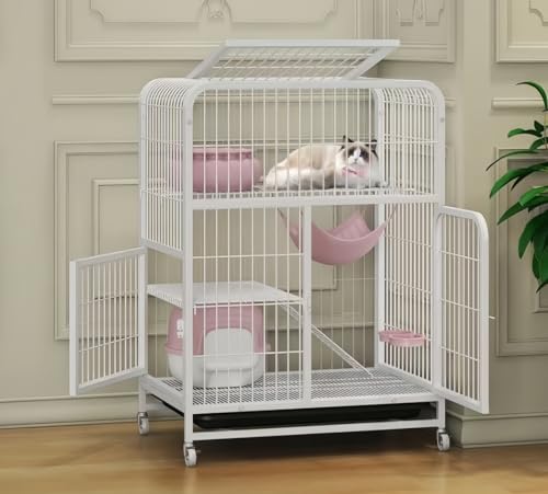 �L�p�P�[�W �L�n�E�X �����p�L�̃Q�[�W ��^�L�p ���������L �ړ��֗� �g���ȒP ���O���\�� �������� �y�b�g�p�i ��q�t�� �E���h�~ (�z���C�g, �N�C�[���T�C�Y�̃g���v����i�x�b�h�F78×55×110cm)