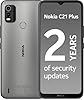 Nokia C21 Plus Smartphone with 6.5" HD+ Display, Toughened Glass, 2-Day Battery Life, 13MP Dual-Camera with HDR, Panorama & Beautification, Clean OS, 2 Years Security Updates, Dual-Sim - Grey