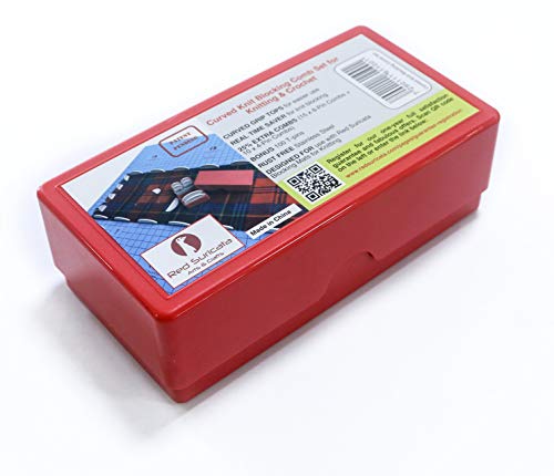 Red Suricata Curved Knit Blocking Combs – Set Of 25 Curved Edge Blockers For Blocking Knitting & Crochet Projects – Extra 100 T Pins – Use With Blocking Mats - Patent Pending (25 Blockers - 2 Sizes) #TOP5