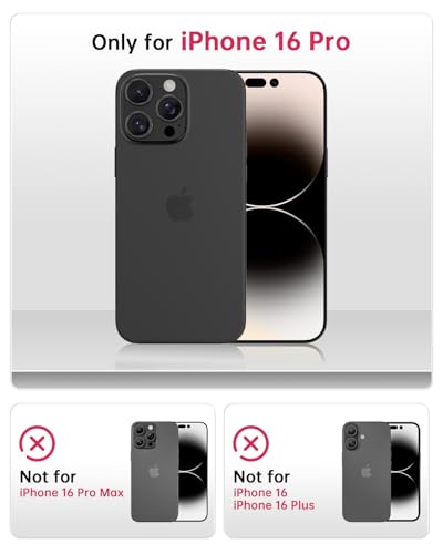 Coque iPhone 16 Pro compatible MagSafe transparente fleur noir - 2