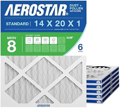 Aerostar 14x20x1 MERV 8 Pleated Air Filters