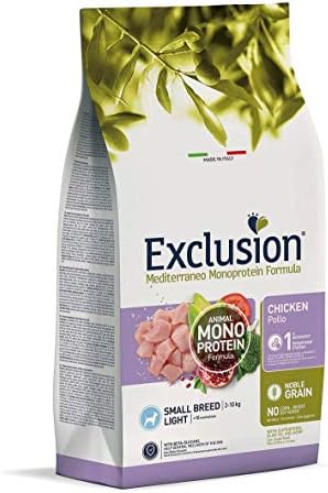 Exclusion Mediterraneo Monoprotein Düşük Tahıllı Tavuklu Ve Narlı Küçük Irk Light Köpek Maması 2 KG