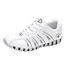 Deloito Damen Mode Wilde Laufschuhe atmungsaktiv Komfortable Wohnung Outdoor Sport Schuhe Lässig Reise Wanderschuhe (Weiß,40 EU)