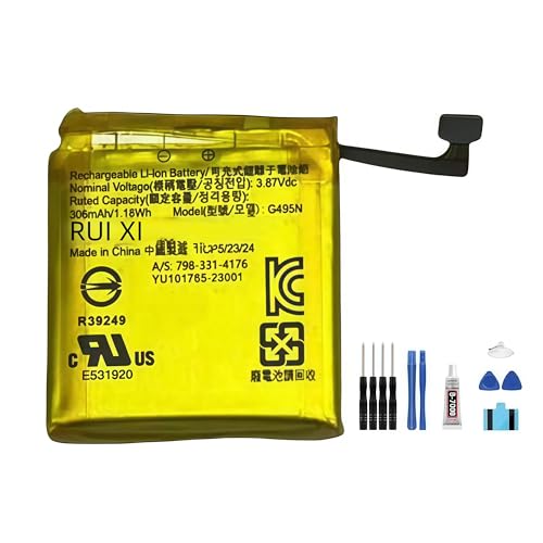 RUI XI Battery compatible For Google Pixel Watch 2 306mAh 3.87V G495N Smart watch Battery