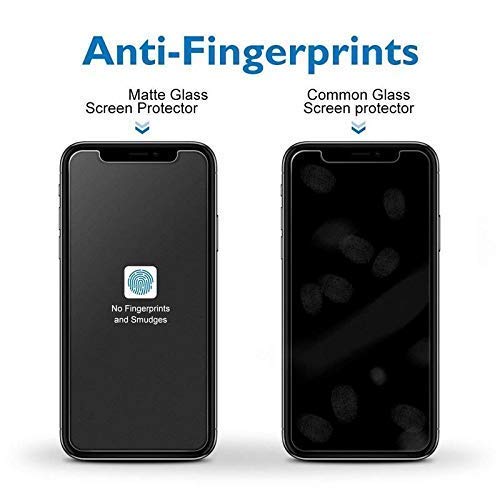Image of DPJ Matte Anti-Glare Tempered Glass for iPhone 12 Pro Max (6.7 Inch) With Installation Kit | Military-Grade Gorilla Screen Protector | Edge to Edge Coverage | Black [Matte] [Pack of 1]