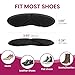 Heel Grips Liners for Loose Shoes - Welnove 4-Pair Back Shoe Inserts Pads for Heel Protect, Prevent Slip, Blisters, Rubbing, Fit Boots, Sandals, High Heels, Shoes Too Big, Men Women, Black
