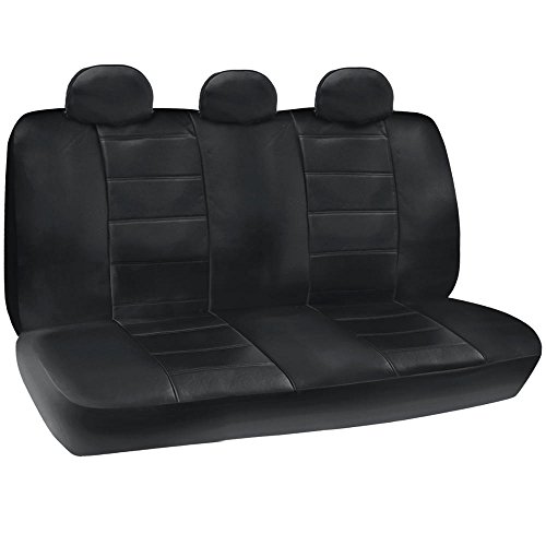 Motor Trend Premium Leatherette Car Seat Covers - Black Pu Leather #TOP2