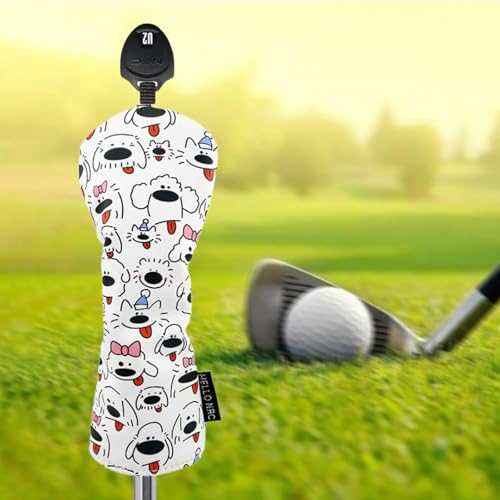 Couvre-chef de putter de maillets de golfeurs de chiot de dessin animé élégant fabriqués à partir de cuir PU de qualité avec des designs de chiot de charme couvre-chef de putter – vue 9