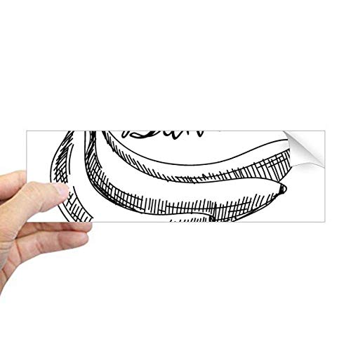 Calcomanía de plátano DIYthinker con diseño rectangular de trazo artístico sutil 2