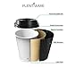 Coffee Cups with Lids | Disposable Insulated To Go Paper Coffee Cups for hot beverages | 12 oz perfect for cafe and bulk | 100 Pack – Black by Plentiware