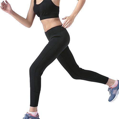 Leggings Pantaloni Termici Donna per Sudorazione, Pantaloncino Snellente Donna, Pantalone Pantaloncini Dimagrante e Modellante - Effetto Termico in Neoprene - Sportivo Palestra Fitness (S)
