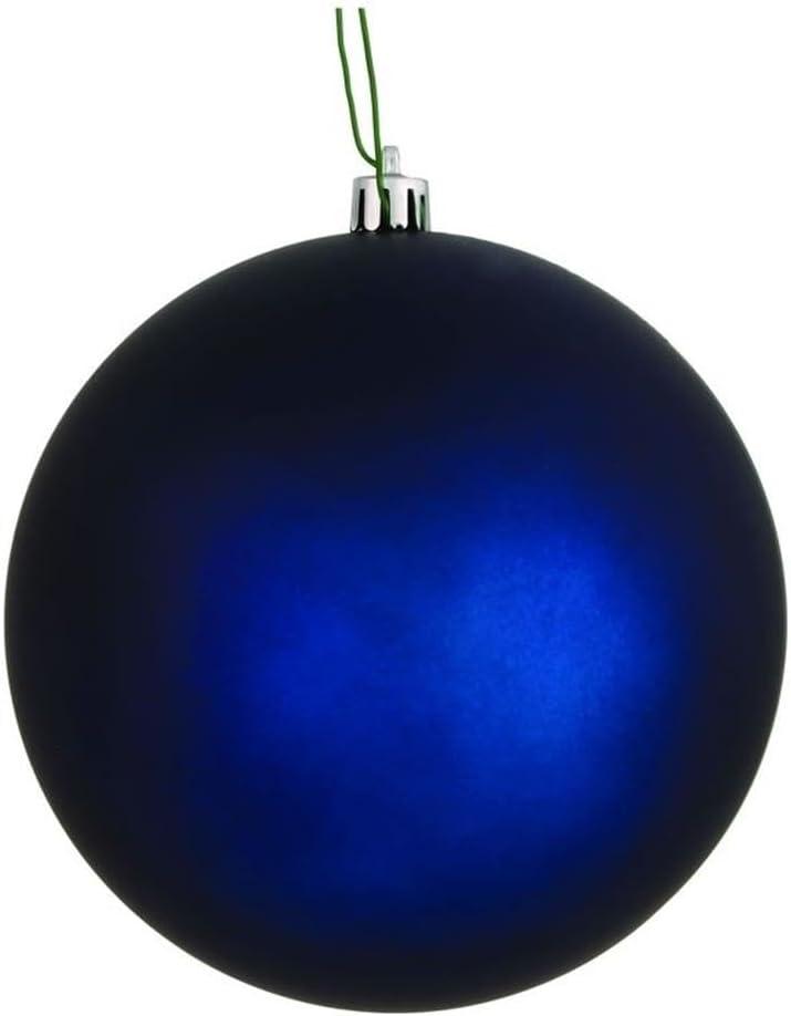Vickerman 2.4" Plastic Ball Ornaments in Matte Midnight Blue (Set of 24)