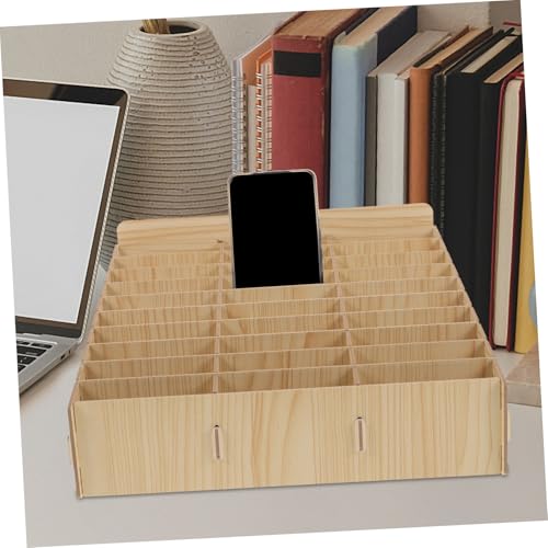 Boîte de rangement bois téléphones portables pour optimiser l'espace