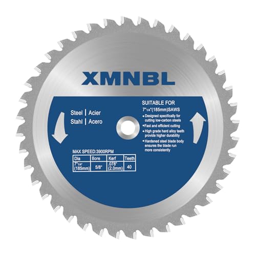 7-1/4 Metal Cutting Circular Saw Blade,Compatible with Evolution EVOSAW180HD | Angry-B | EVOSAW185HD | S185CCS | RAGE4 Saw,Replacement for Diablo D0748CF Ceramic Carbide Tipped Saw Blade,40 Teeth