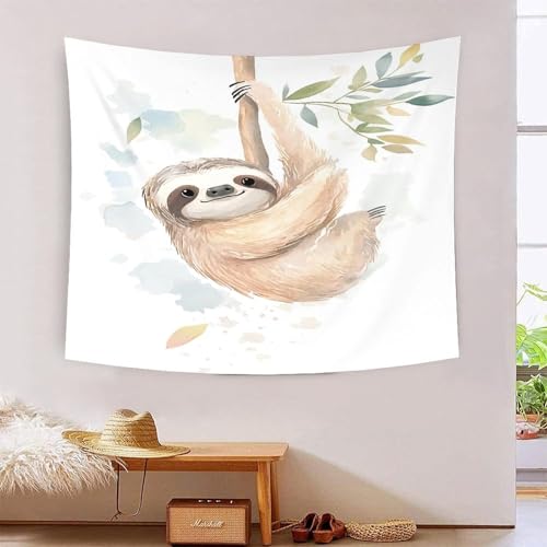 Tapiz de perezoso 3D ideal para decorar tu dormitorio con un ambiente relajante de 150x200 cm