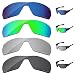 PapaViva Lenses Replacement for Oakley Offshoot Black Grey & Chrome Silver & Bluish Green & Deep Water