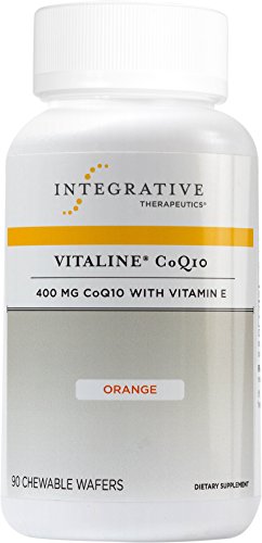 Integrative Therapeutics - Vitaline CoQ10 - 400 mg CoQ10 with Vitamin E - Supports Heart & Brain Health - Orange Flavor - 90 Chewable wafers