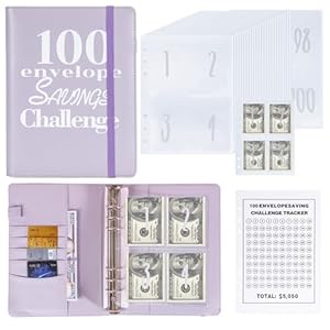 NICOOTH 100 Umschläge Spar Challenge Binder