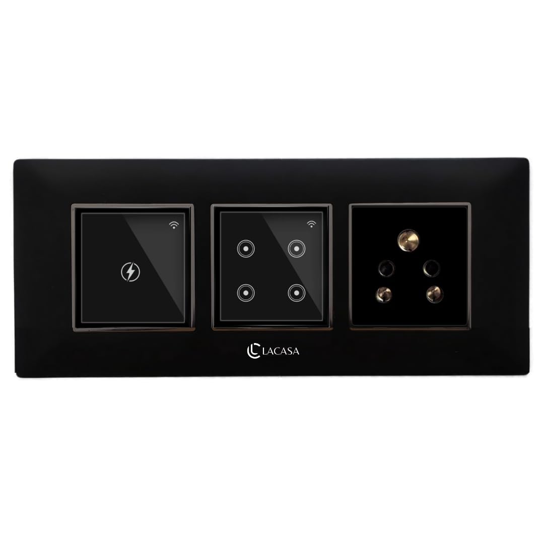 LACASA - 6 Module Smart Switch Plate/Board - Compatible with Google Assistant/Alexa - 14111S-picture-19