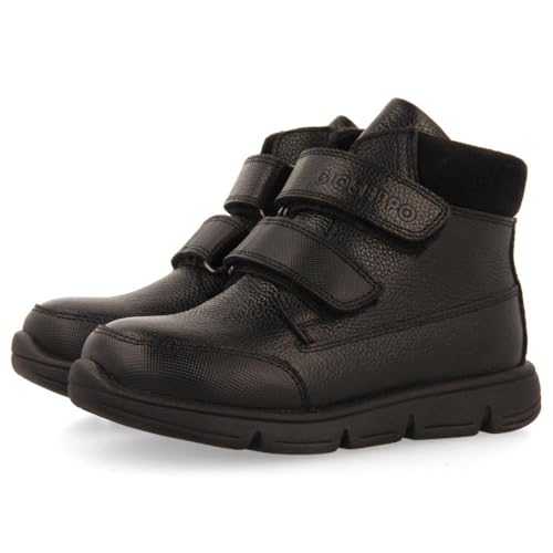 Botines Colegiales Gioseppo de Piel Niño SAUNTE Negro Talla 26