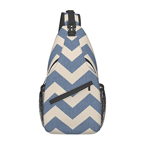 Sac à bandoulière bleu et beige Evealyn pour vos sorties quotidiennes de course et marche