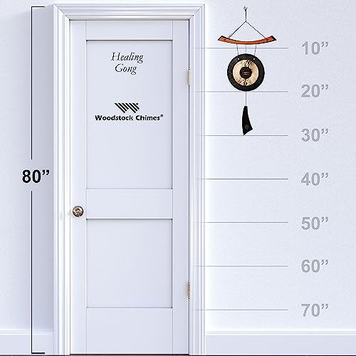 Woodstock Wind Chimes for Outside, Garden, Patio, Porch and Outdoor Decor, Wind Gong Style Wind Chimes (30\") Healing Gong Gifts (HG)