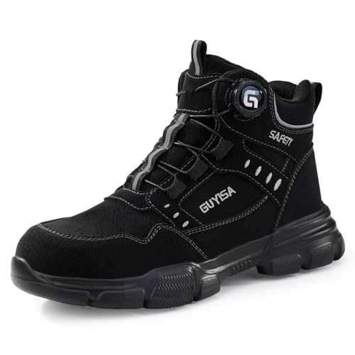 Image of GUSAYEX Steel Toe Boots for Men Lightweight Work Utility Safety Boots