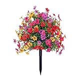 Generisch Künstliche Büsche 22 Zoll, künstliche Blumenstrauch-Pflanzendekoration mit Spike, realistischer Outdoor-Indoor-Patio-Innenhof-Festival-Büro