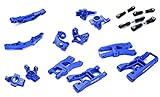 Integy RC Model C28347BLUE Billet Machined Suspension Kit Conversion for Traxxas 1/10 4-Tec 2.0