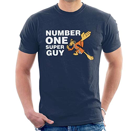 Image of Number One Super Guy Hong Kong Phooey Men's T-Shirt Navy Blue
