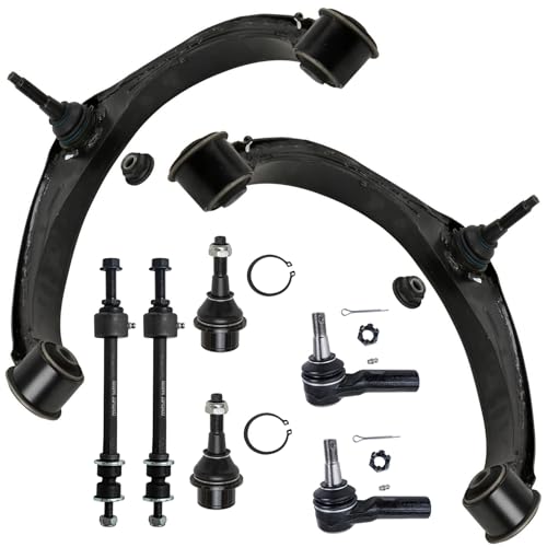 Image of Detroit Axle - 4WD Front Upper Control Arms Ball Joints + Outer Tie Rods Sway Bars Replacement for 2009-2012 Dodge Ram 1500